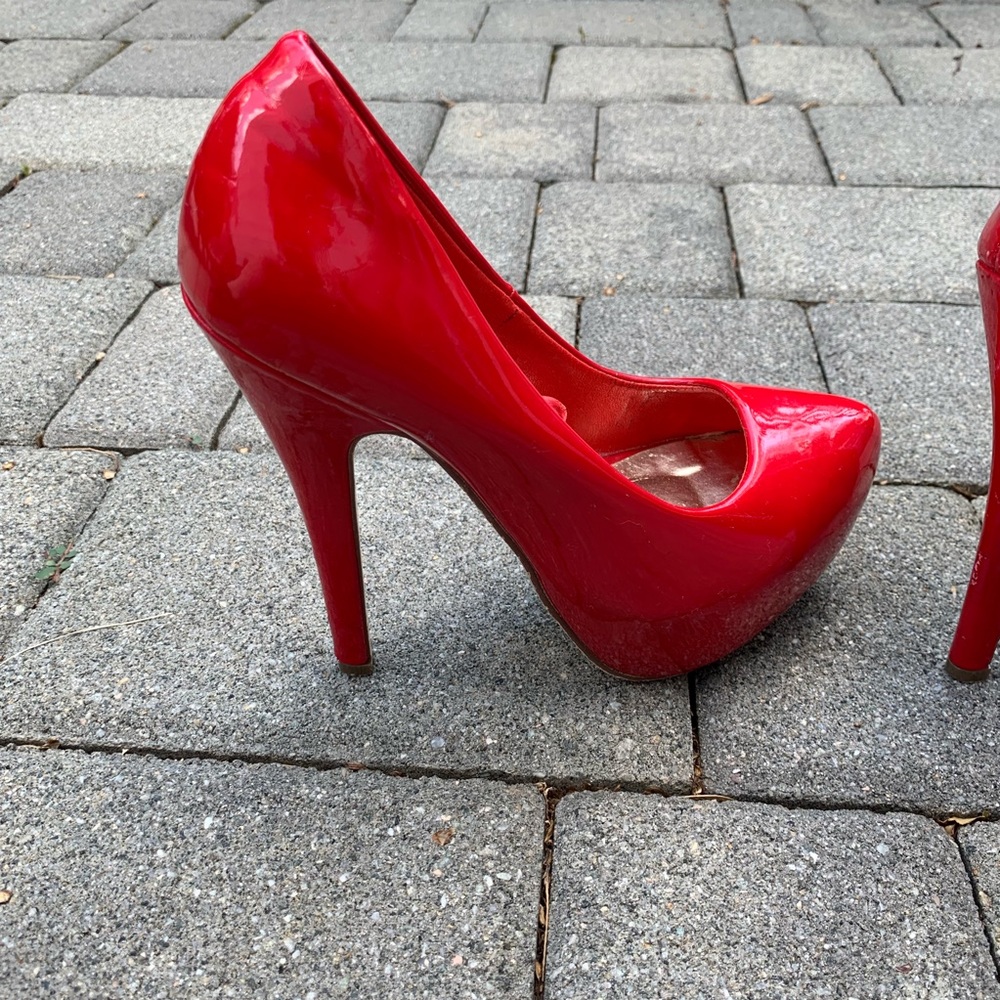 Red Patent Pumps - Picture 3 of 5